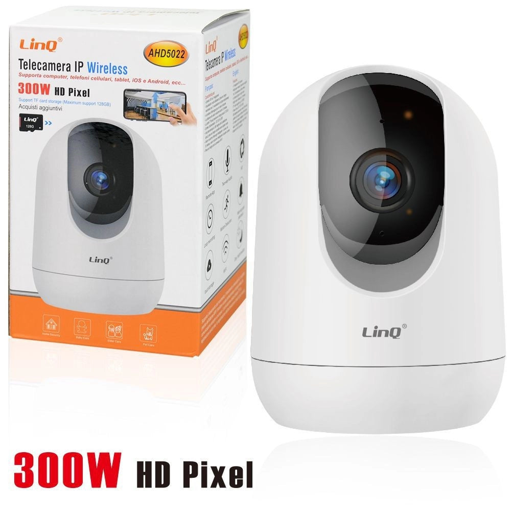 Trade Shop - Telecamera Ip Wireless 300w Hd Pixel Supporta Pc Cellulari Ios Android Ahd5022 -