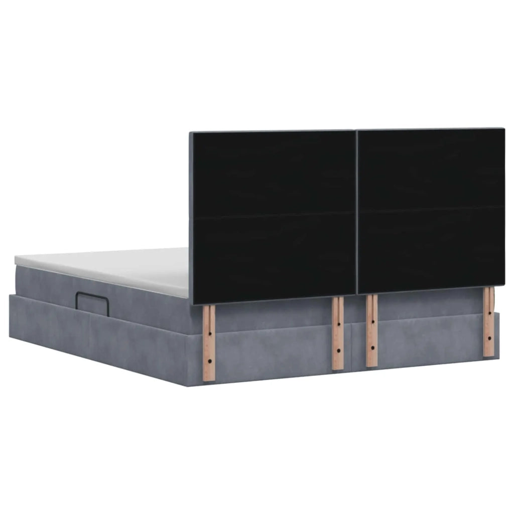 Letto con contenitore LED e materasso Grigio Scuro 160 x 200 cm 3460141