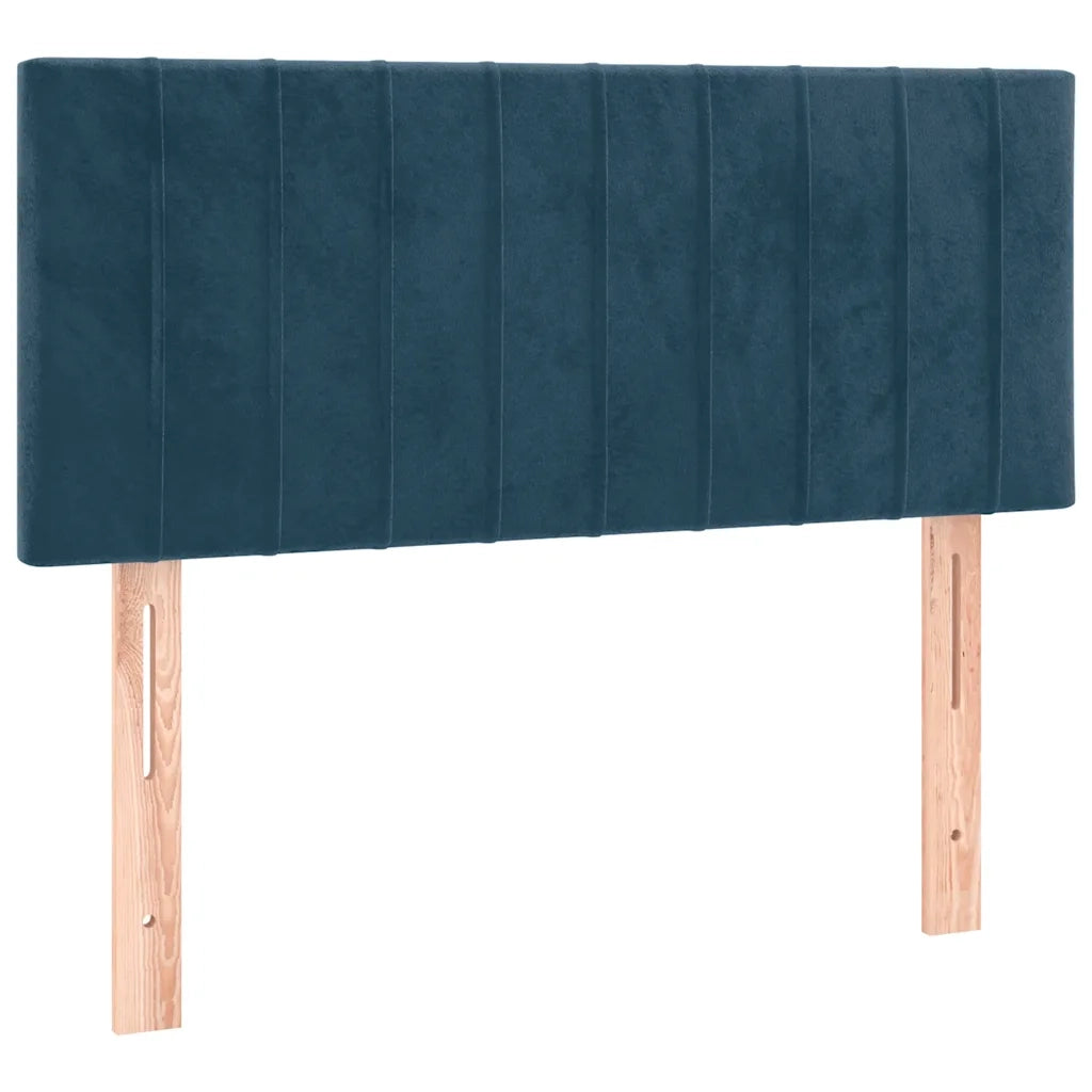Giroletto a Molle con Materasso Blu Scuro 80x200 cm in Velluto 3141393