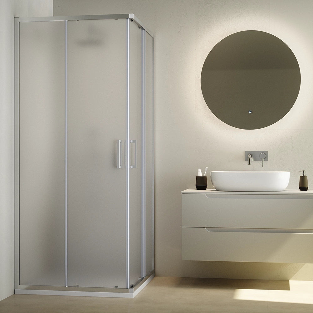 Box doccia  75x75 cm scorrevole vetro 6mm opaco con trattamento anticalcare h195cm scorrevole | Aruba