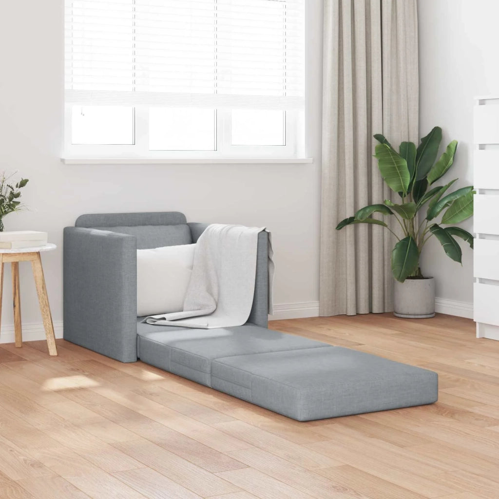 Divano letto | Sof¨¤ letto | Letto singolo 60cm Grigio chiaro Tessuto