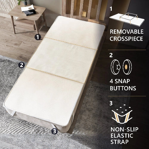 Coprimaterasso 180x200 Impermeabile con Traversa Rimovibile | Tessuto Stress Free Anallergico e Antibatterico con Clip di Fissaggio