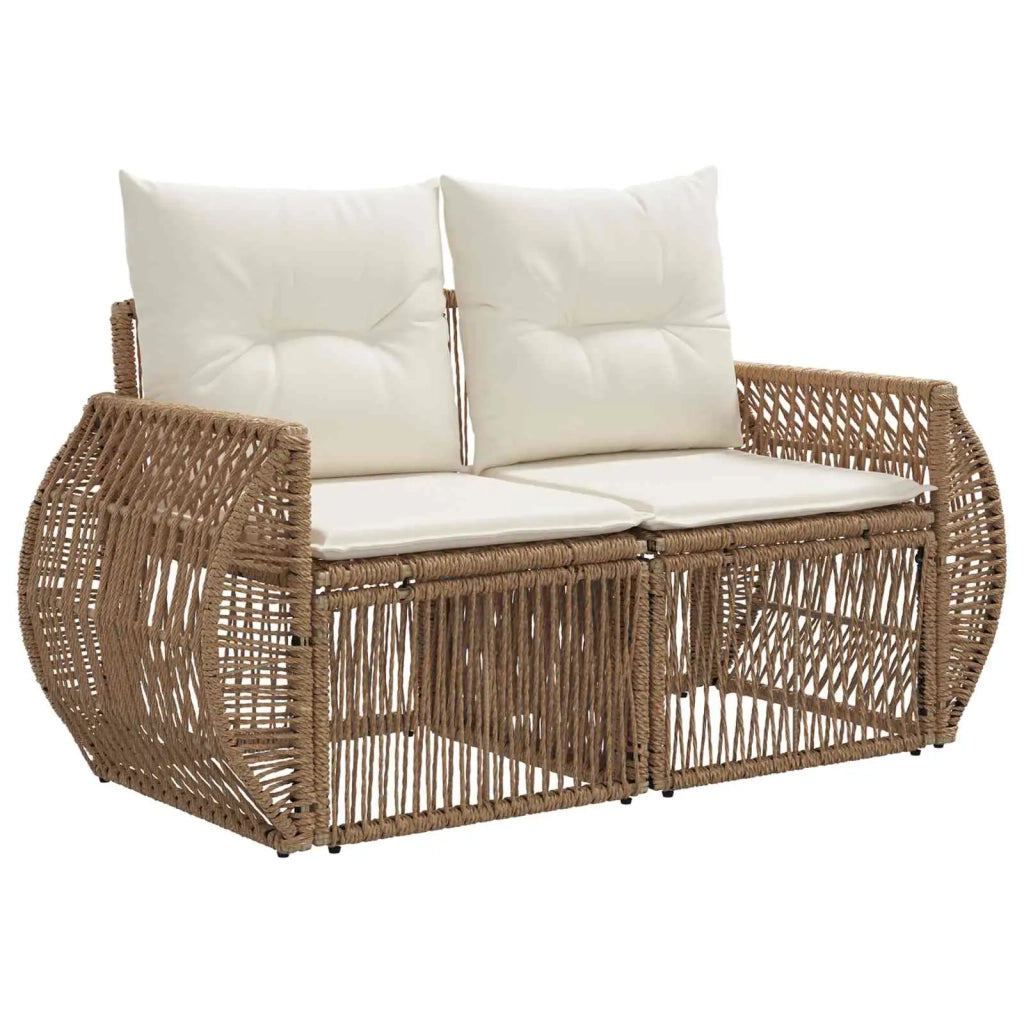 Set Divano da Giardino 7 pz Beige polyrattan 3435351