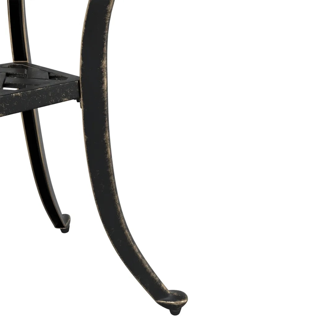 Tavolo da Giardino | Tavolino da esterno Bronzo ?48x53 cm in Alluminio Pressofuso