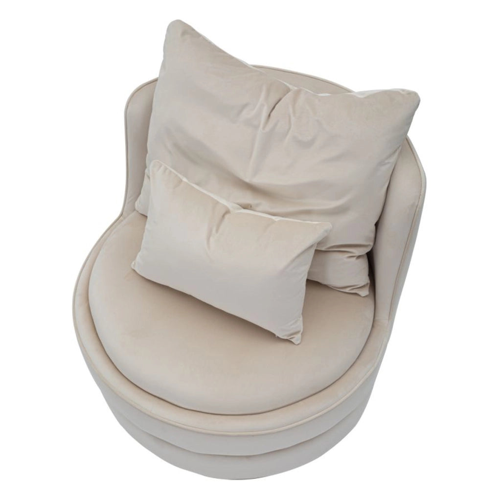 Poltrona Paris Space crema e gold – O 84 x H 72 cm