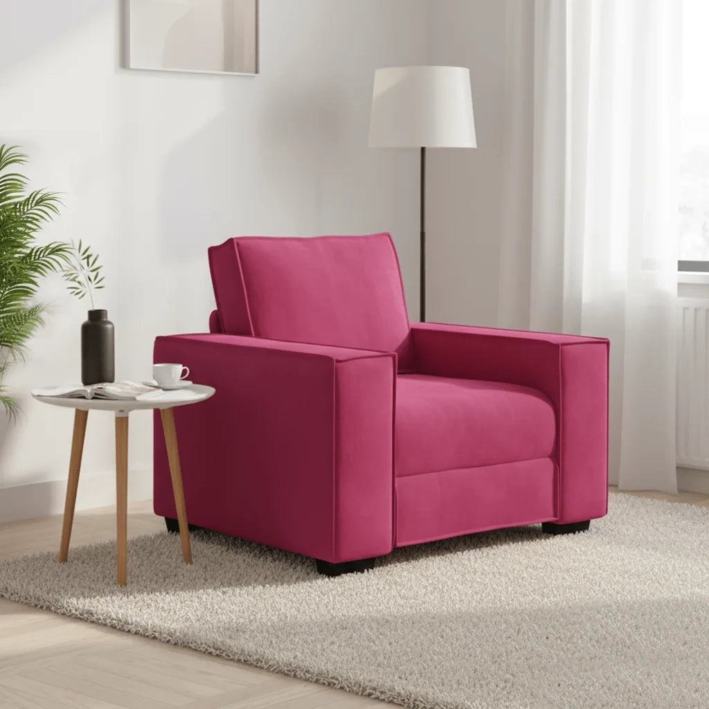 Divano Sedia Rosso Vino 100x78x84 cm Velluto 4105004
