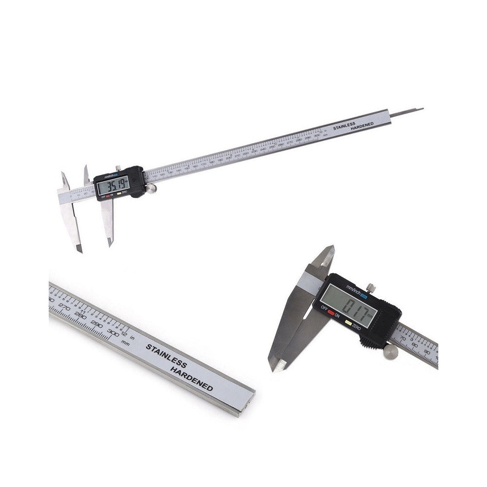 Trade Shop - Calibro Digitale Professionale Da 0-300 Mm Display Custodia Valigetta Rigida -