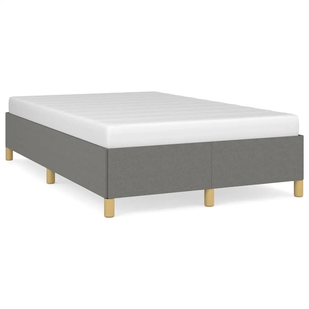 Letto matrimoniale | Letto per adulti | Giroletto senza Materasso Grigio Scuro 120x190 cm in Tessuto