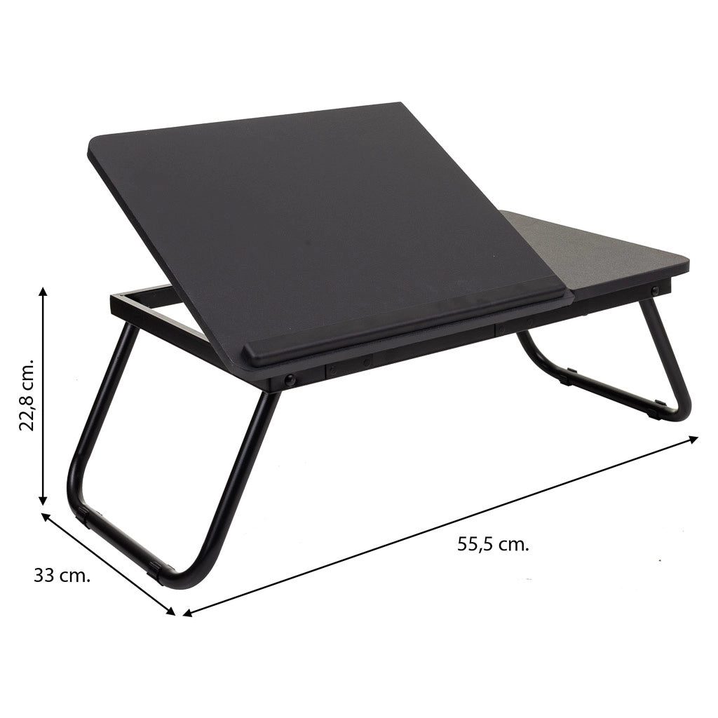 Tavolo scrivania pieghevole nero 61x35,5x20h
