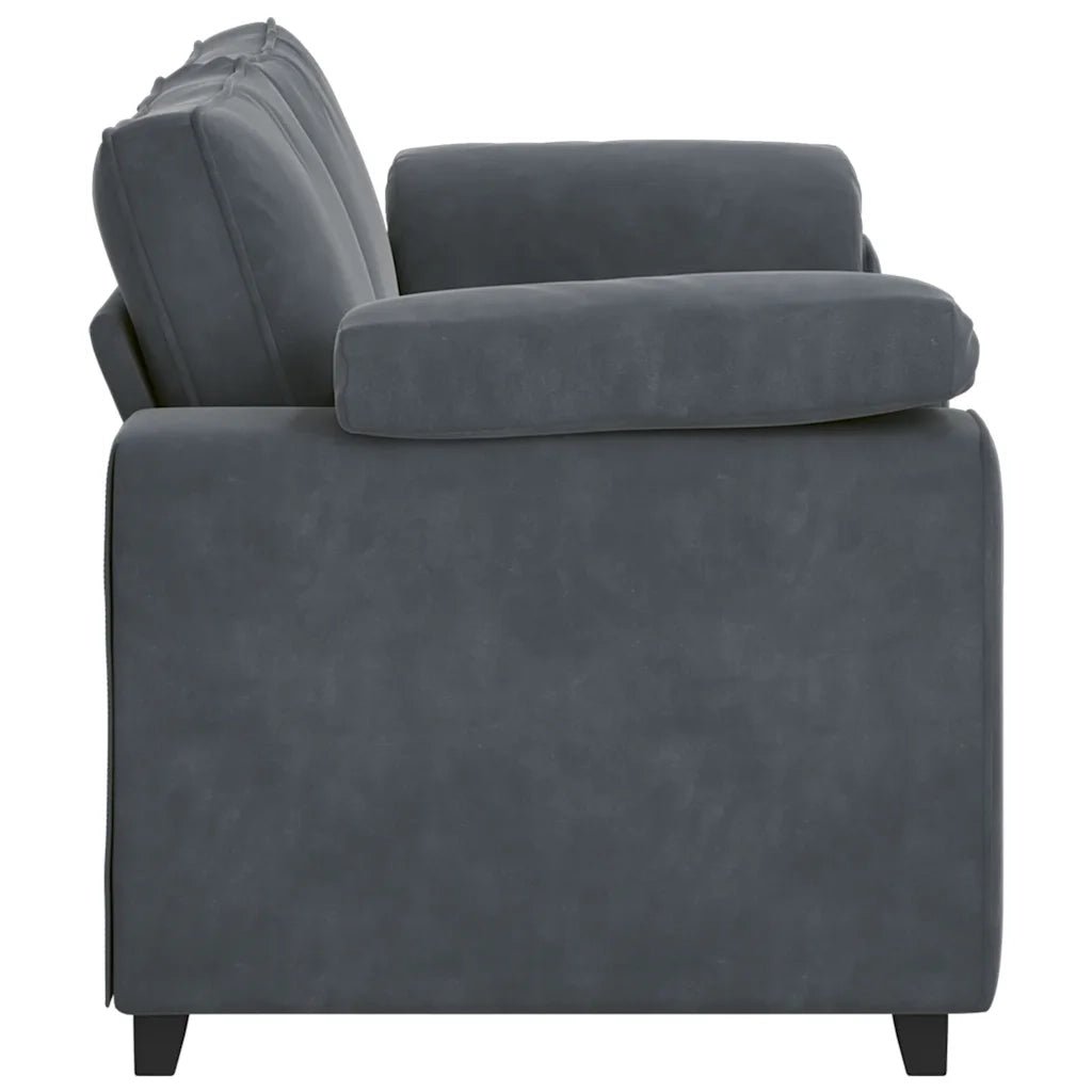 vidaXL Divano Divanetto Grigio Scuro 140 cm in Velluto