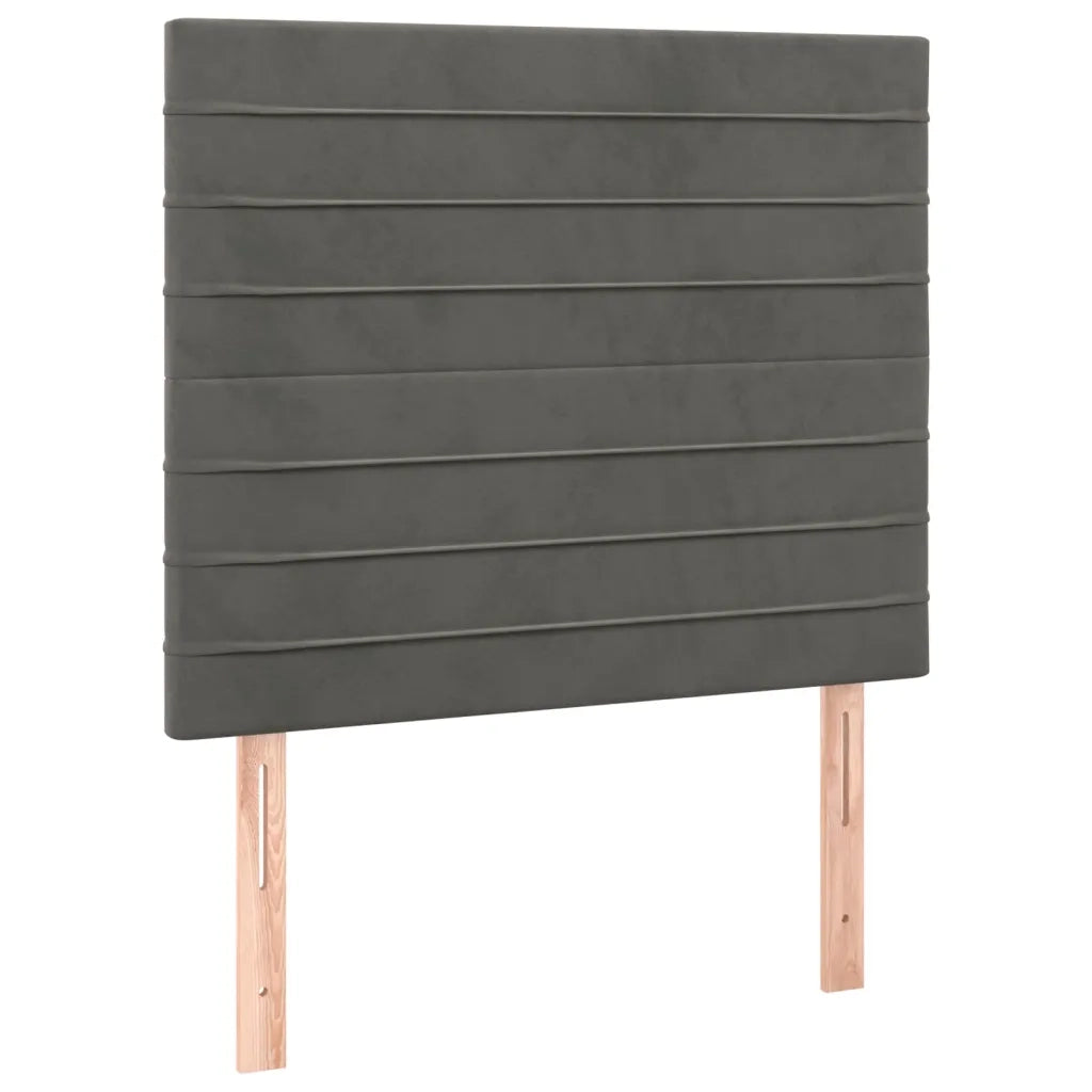 Testiera | Testata Grigio Scuro 90x5x118/128 cm Velluto