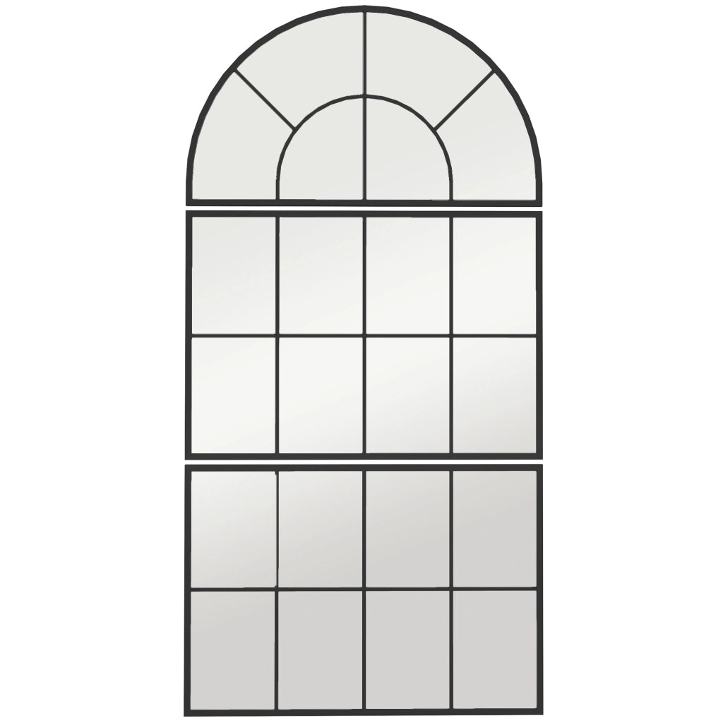 SPECCHIO DA PARETE A 3 ELEMENTI 76x53 cm Nero Vetro e Metallo