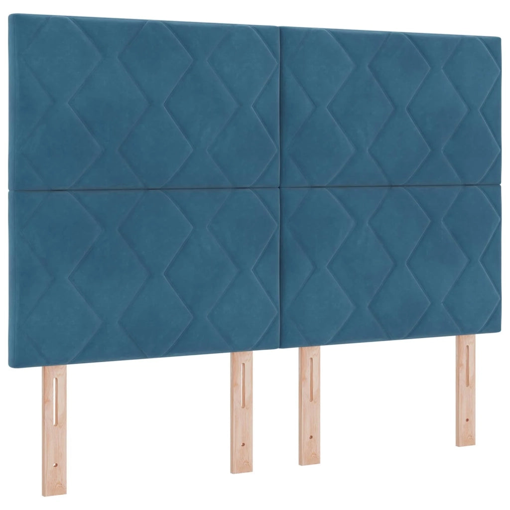 Letto Ottomano con Materasso e LED Blu scuro 160 x 200 cm 3458512