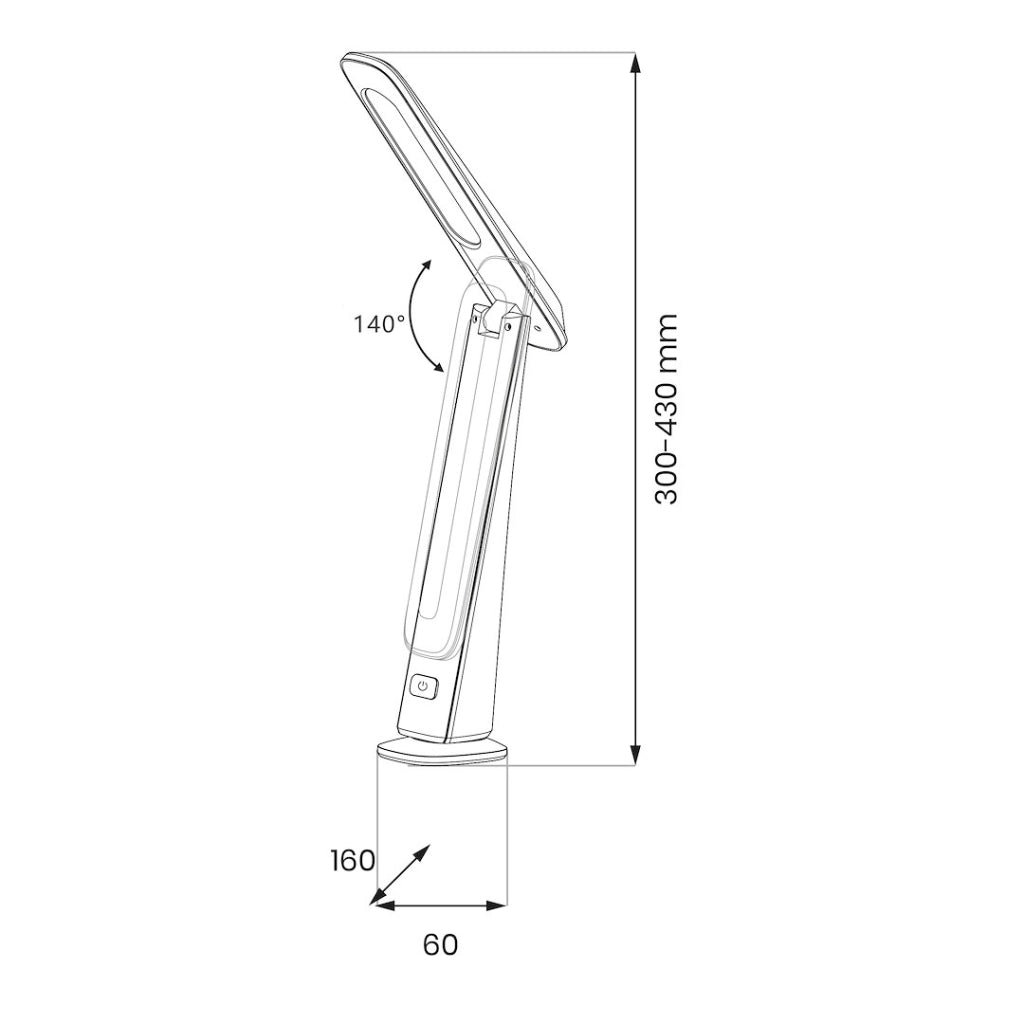 Lampada da scrivania TOP nera/marrone LED 4W dimmer CCT