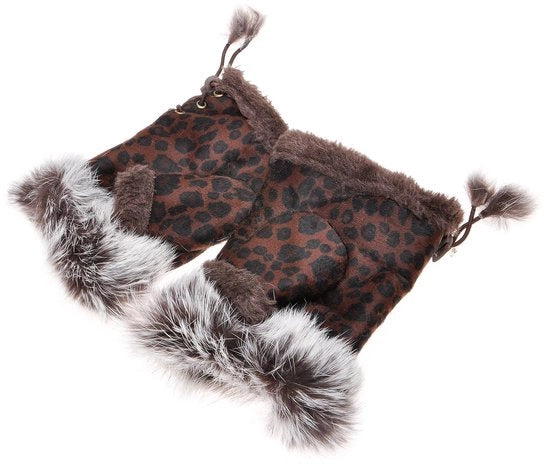 Gant donne invernali senza dita - Foderato in pile di alta qualità - Lunghezza 15 cm - Manopole