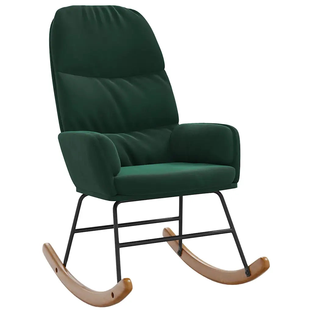Sedia da Pranzo Verde Scuro in Velluto 4102623