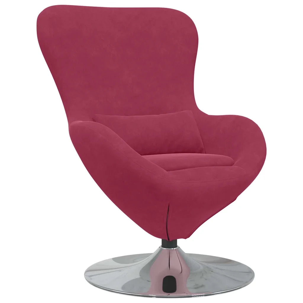 Poltrona uovo Rosso Vino Velluto 42002729