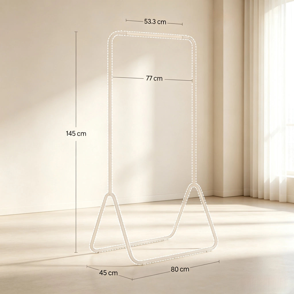 APPENDIABITI Multifunzionale 80x45x145 cm Bianco Metallo