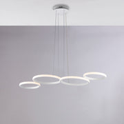 Sospensione Moderna Atena Alluminio Bianco Led Integrato 48 W Cct E Telecomano