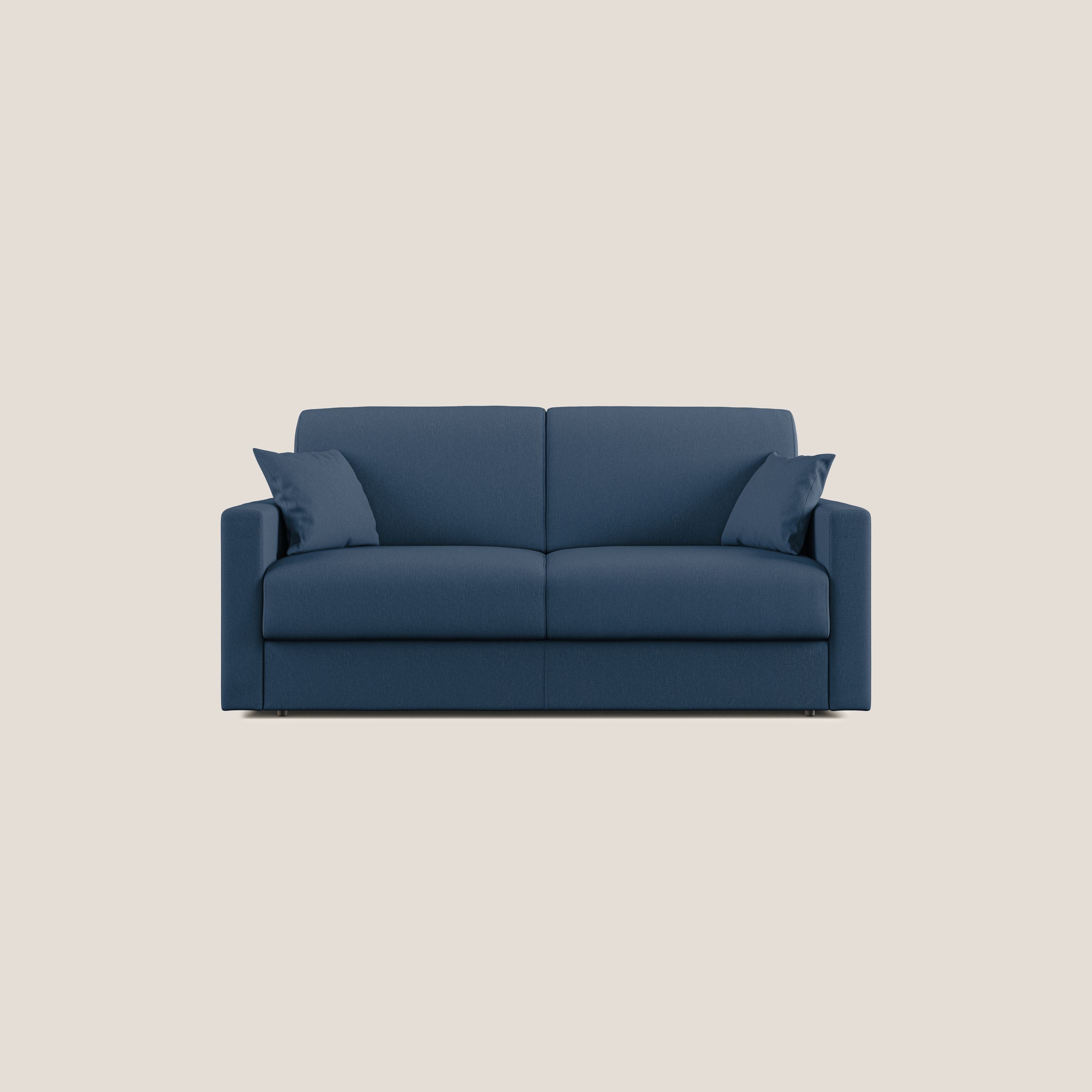 Divano Letto 3 Posti 206x92x96 cm in Tessuto Blu