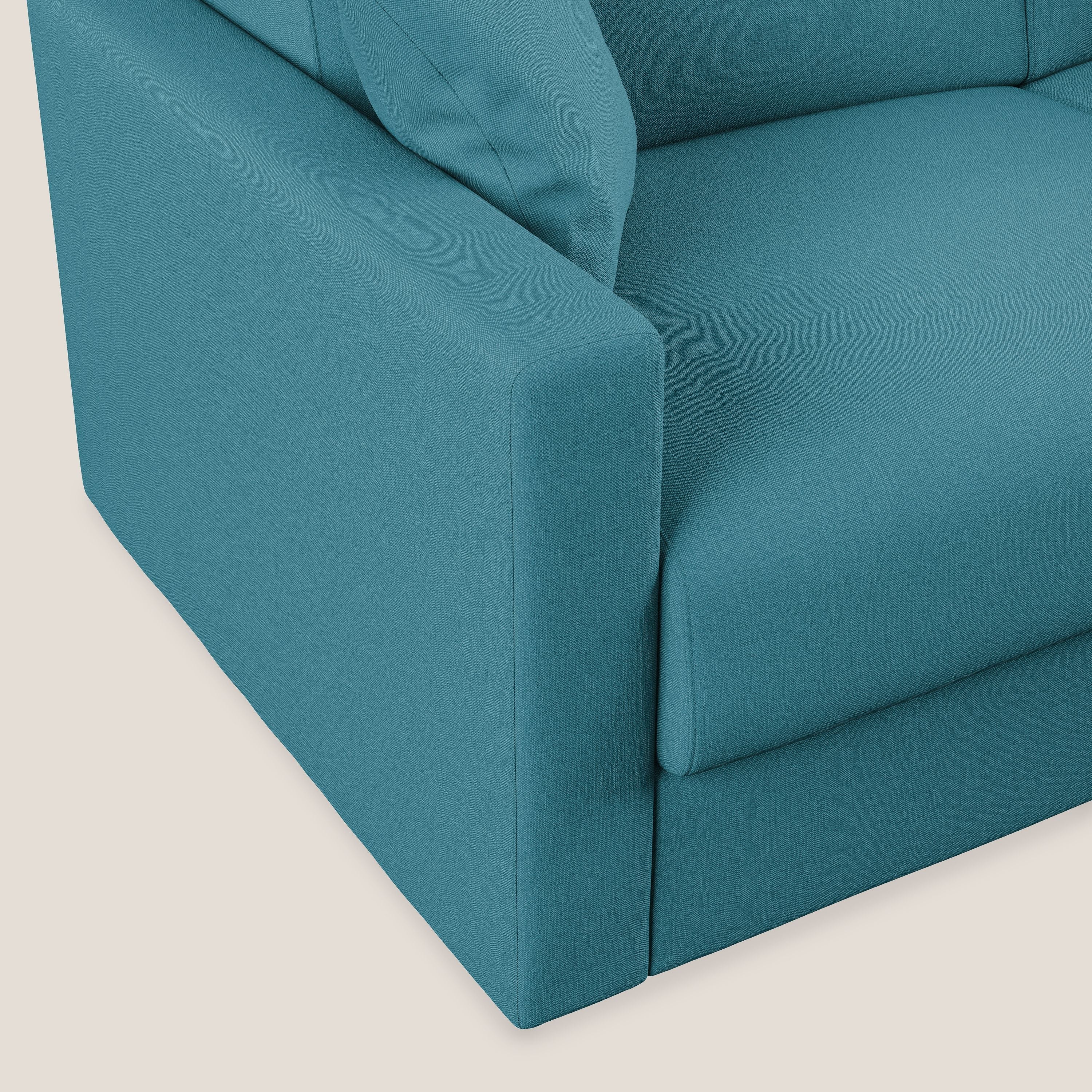 Divano Letto 3 Posti 206x92x96 cm in Tessuto Azzurro