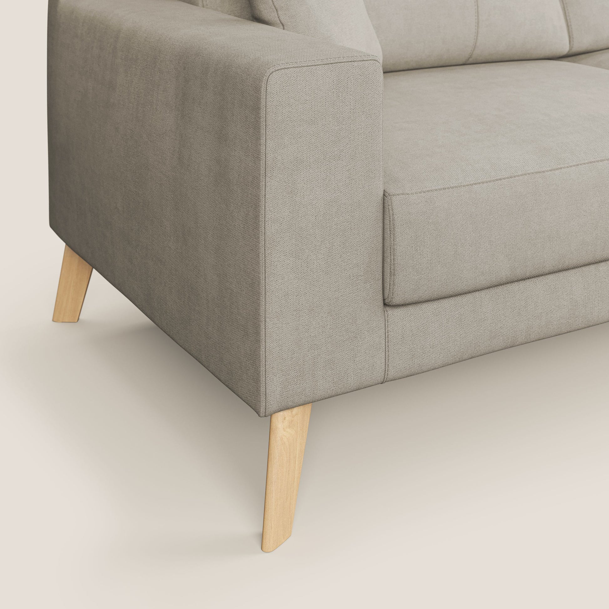 Divano 2 Posti 146x95x91 cm in Tessuto Panna