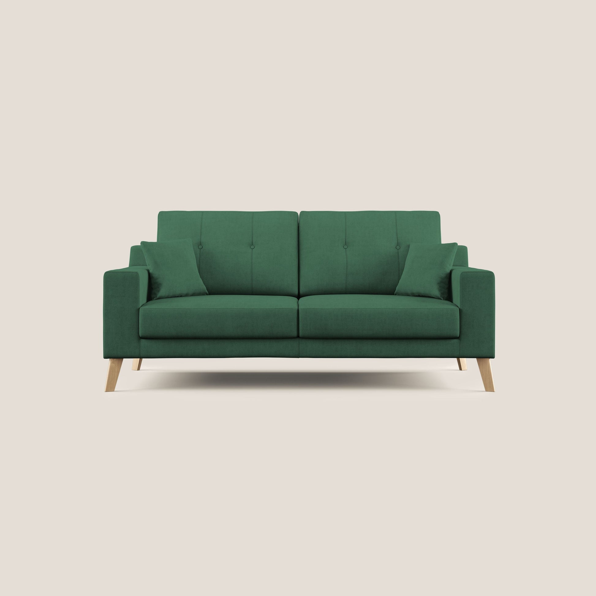 Divano 2 Posti 146x95x91 cm in Tessuto Verde