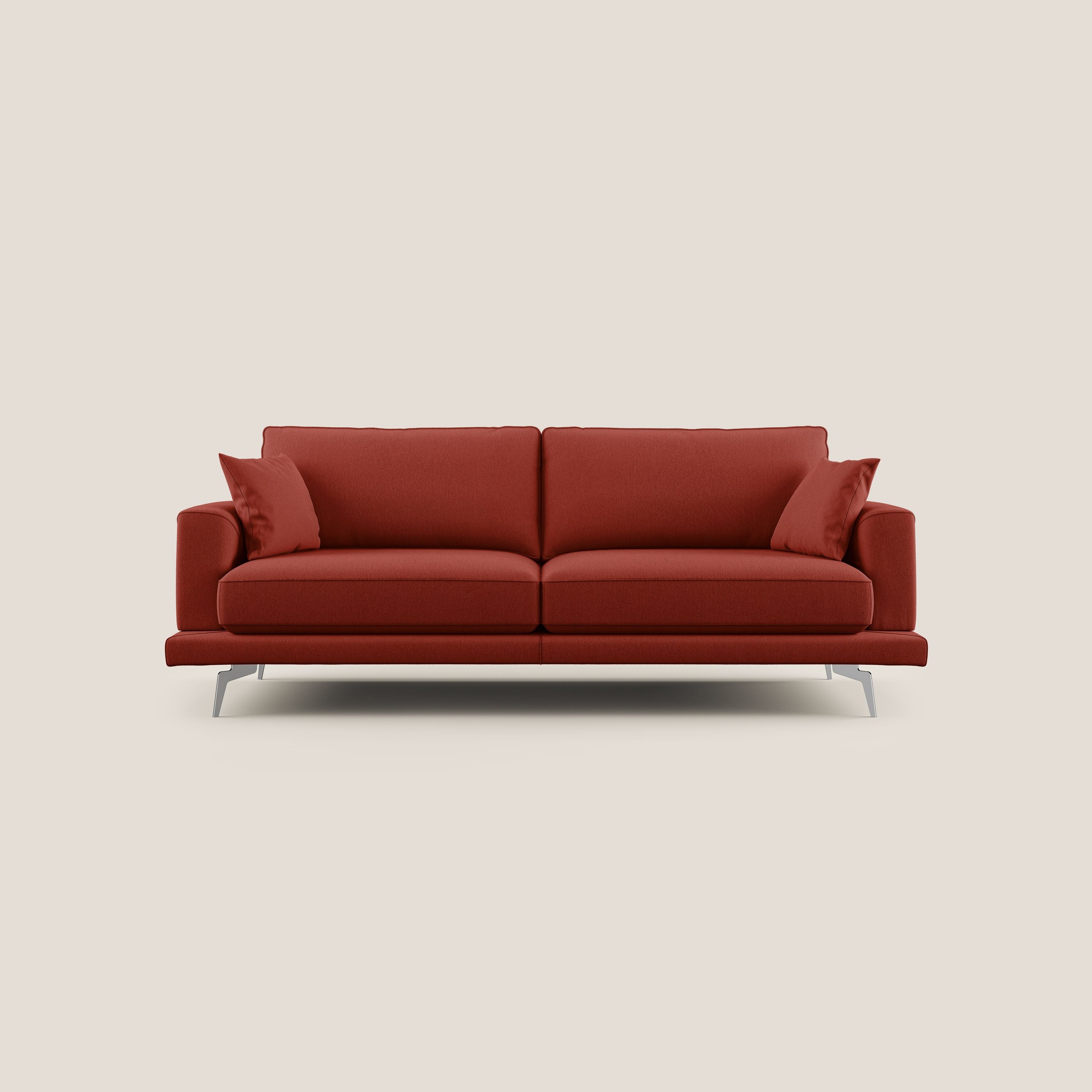 Divano 2 Posti 178x88x93 cm in Tessuto Rosso