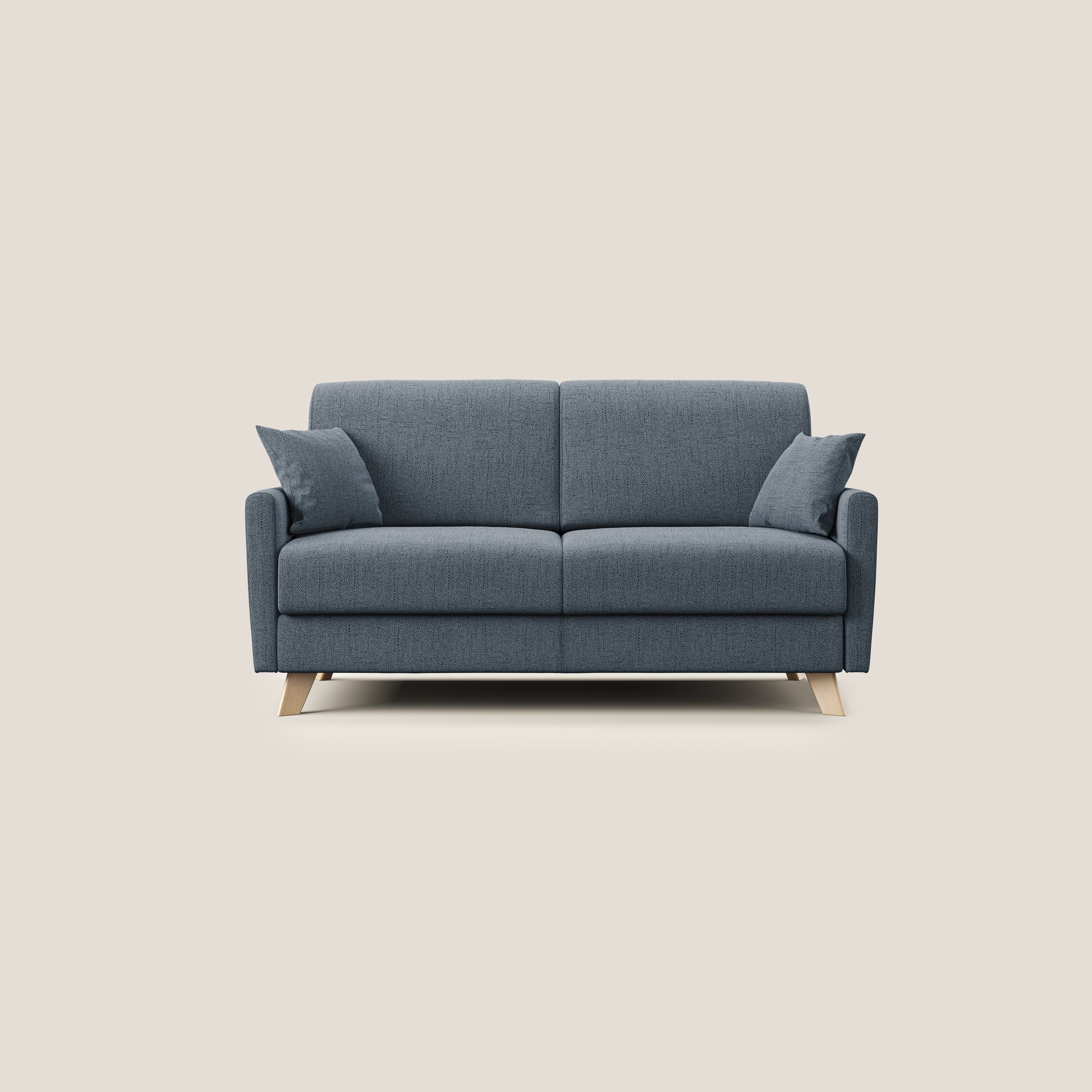 Divano Letto 2 Posti 160x94x97 cm in Tessuto Blu