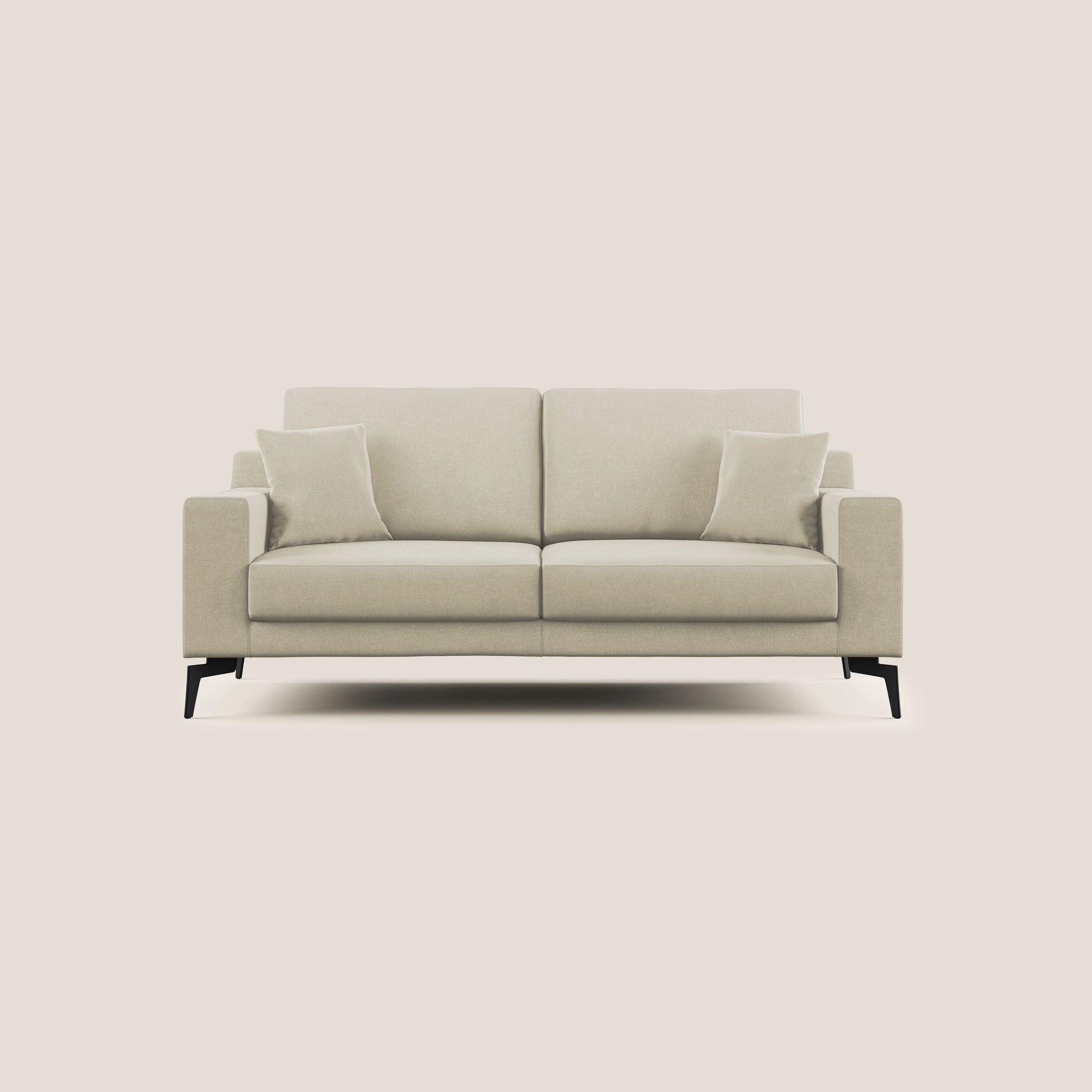 Divano 2 Posti 146x95x91 cm in Tessuto Panna