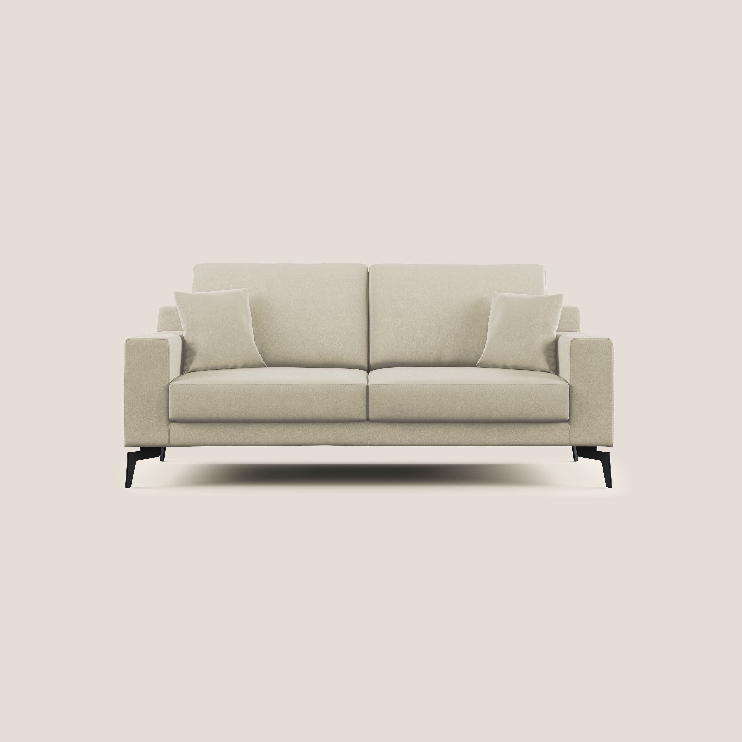 Divano 2 Posti 146x95x91 cm in Tessuto Panna