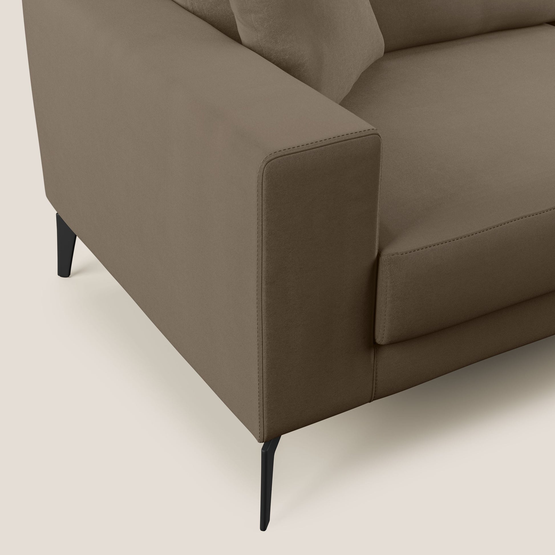 Divano 3 Posti 206x95x91 cm in Tessuto Marrone