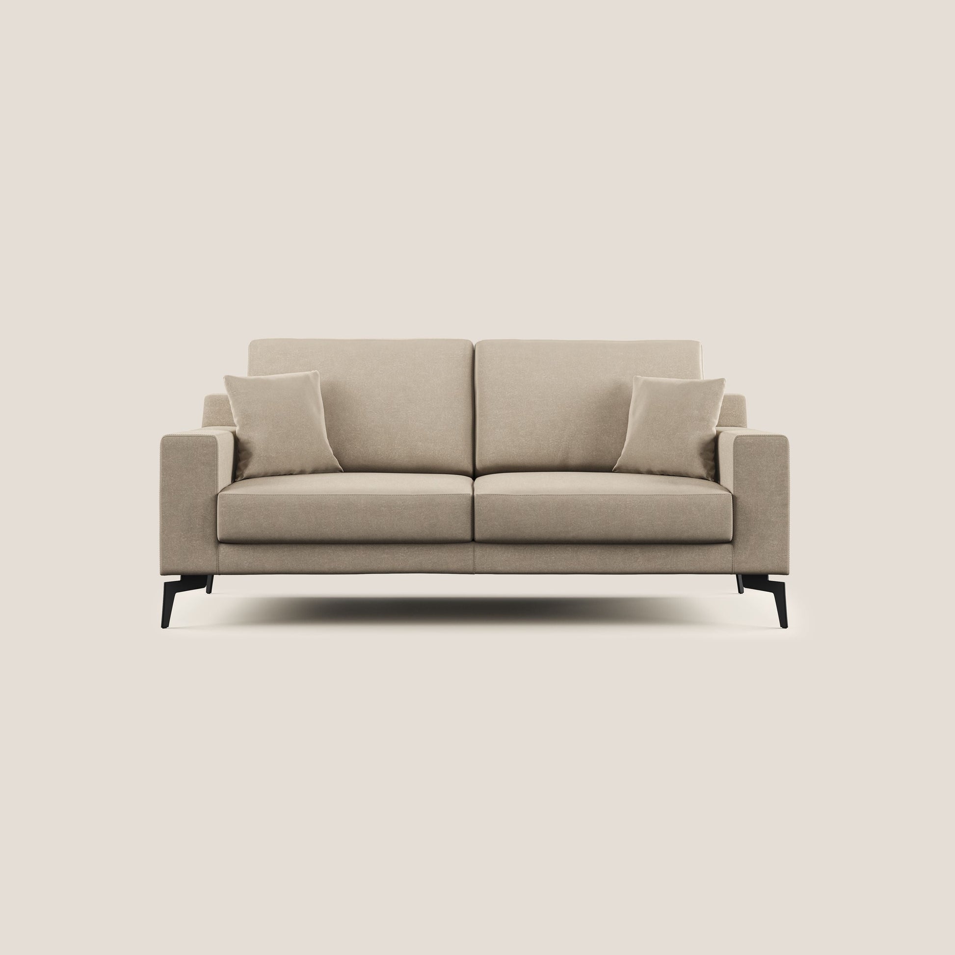 Divano 2 Posti 146x95x91 cm in Tessuto Tortora