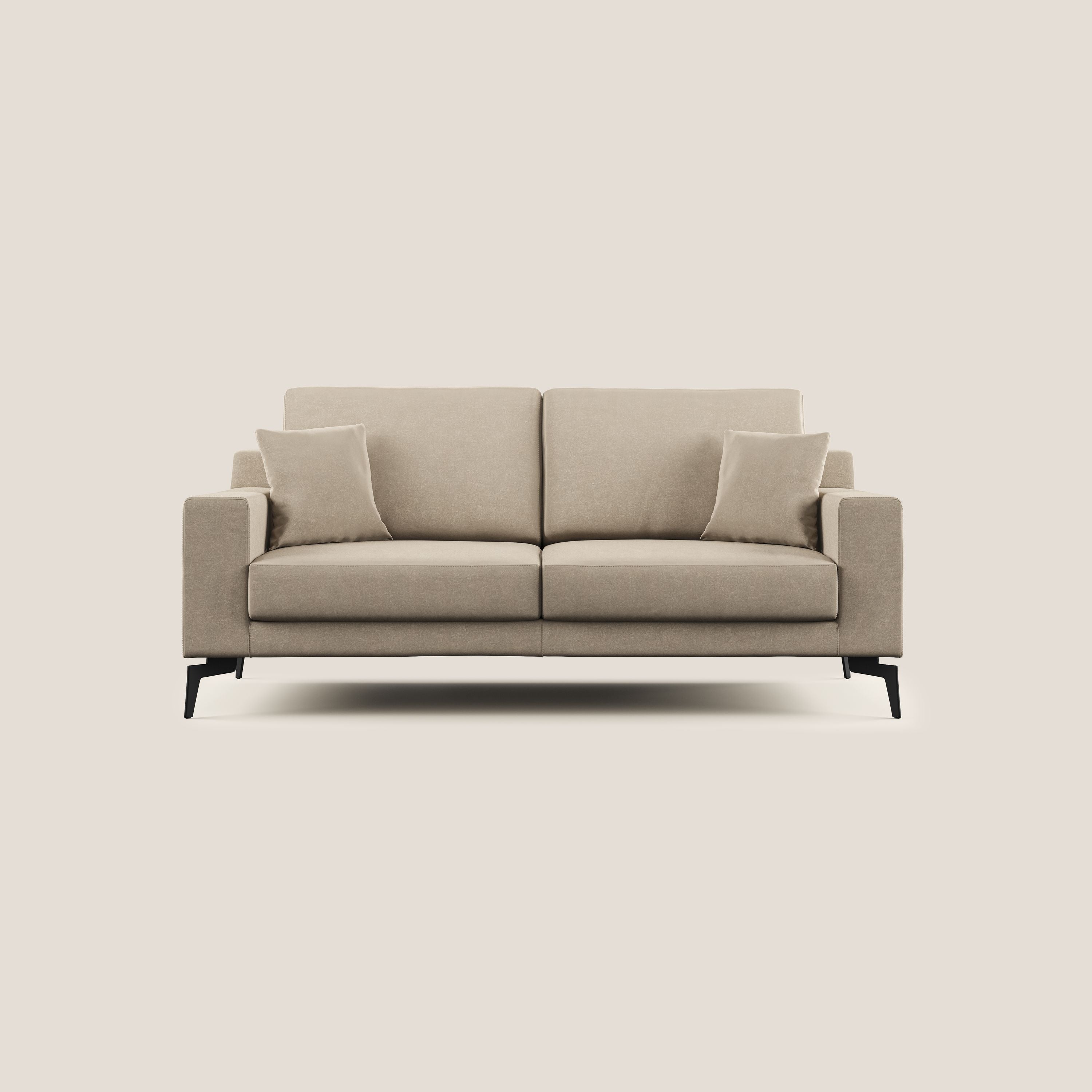 Divano 2 Posti 146x95x91 cm in Tessuto Tortora