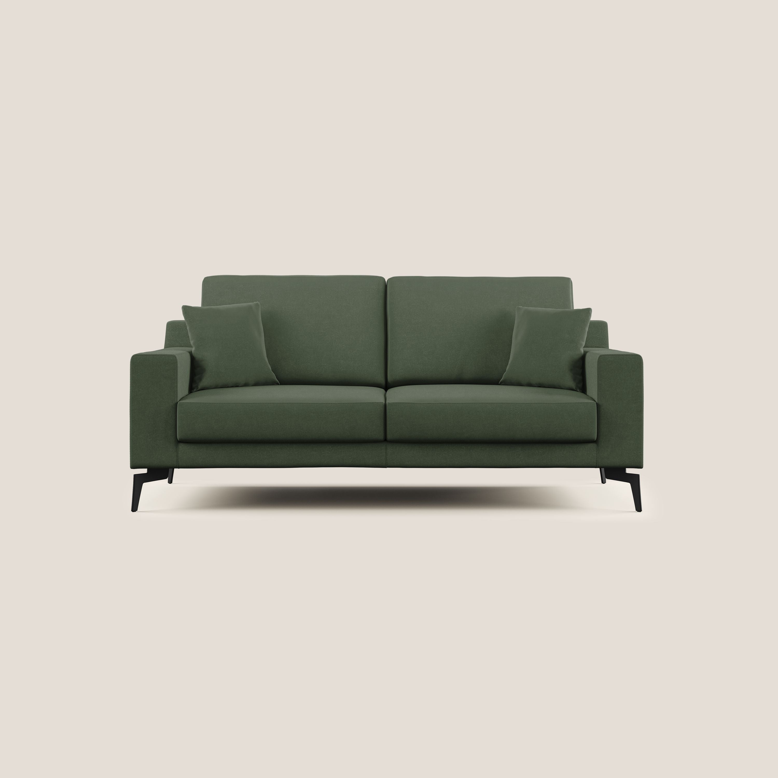Divano 2 Posti 166x95x91 cm in Tessuto Verde