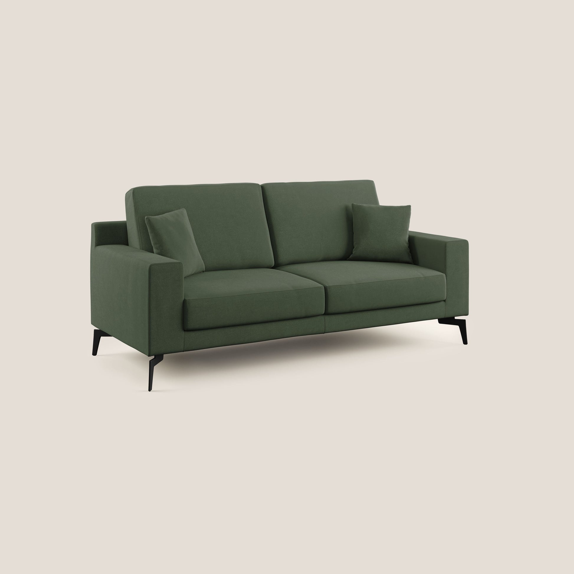 Divano 2 Posti 166x95x91 cm in Tessuto Verde