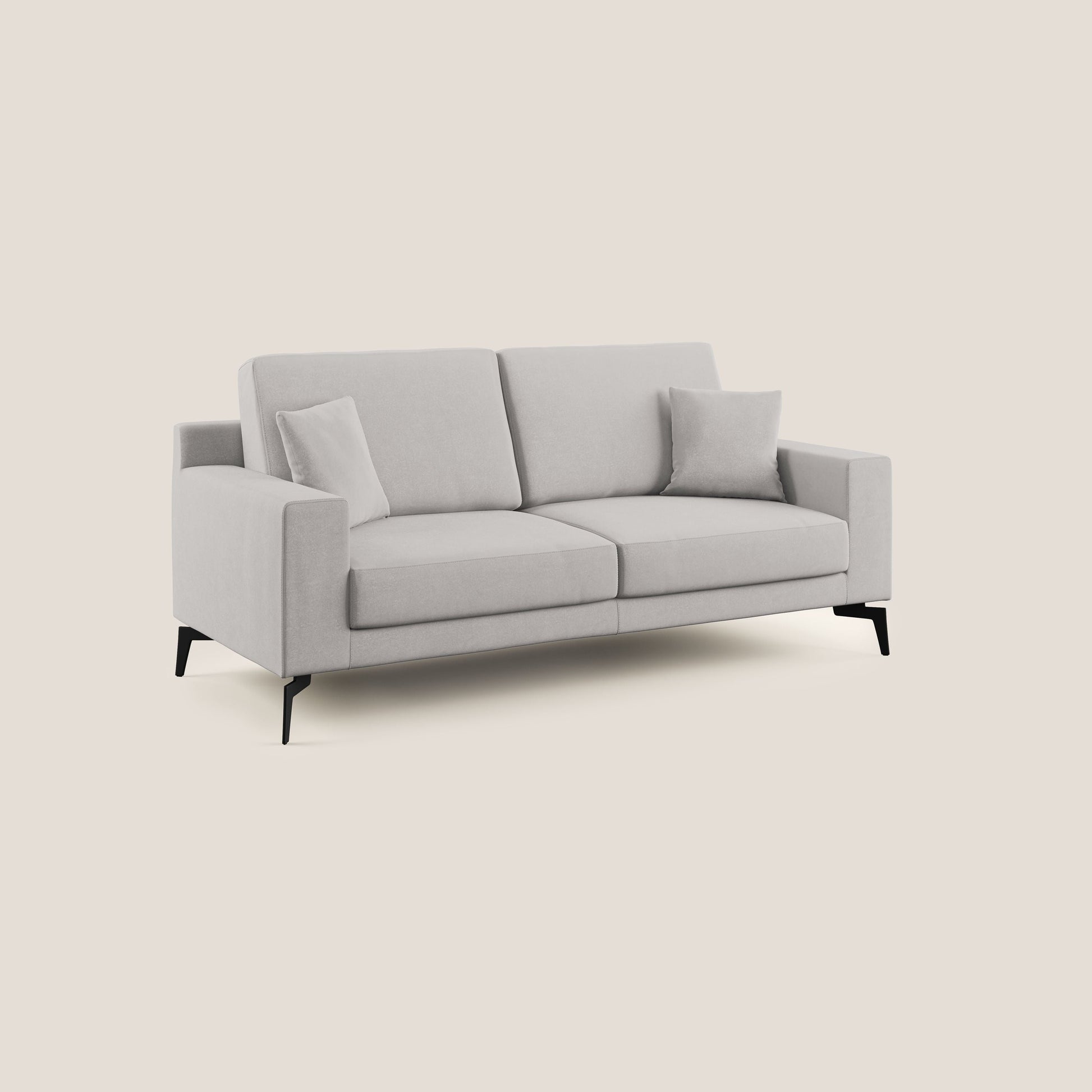 Divano 2 Posti 166x95x91 cm in Tessuto Beige