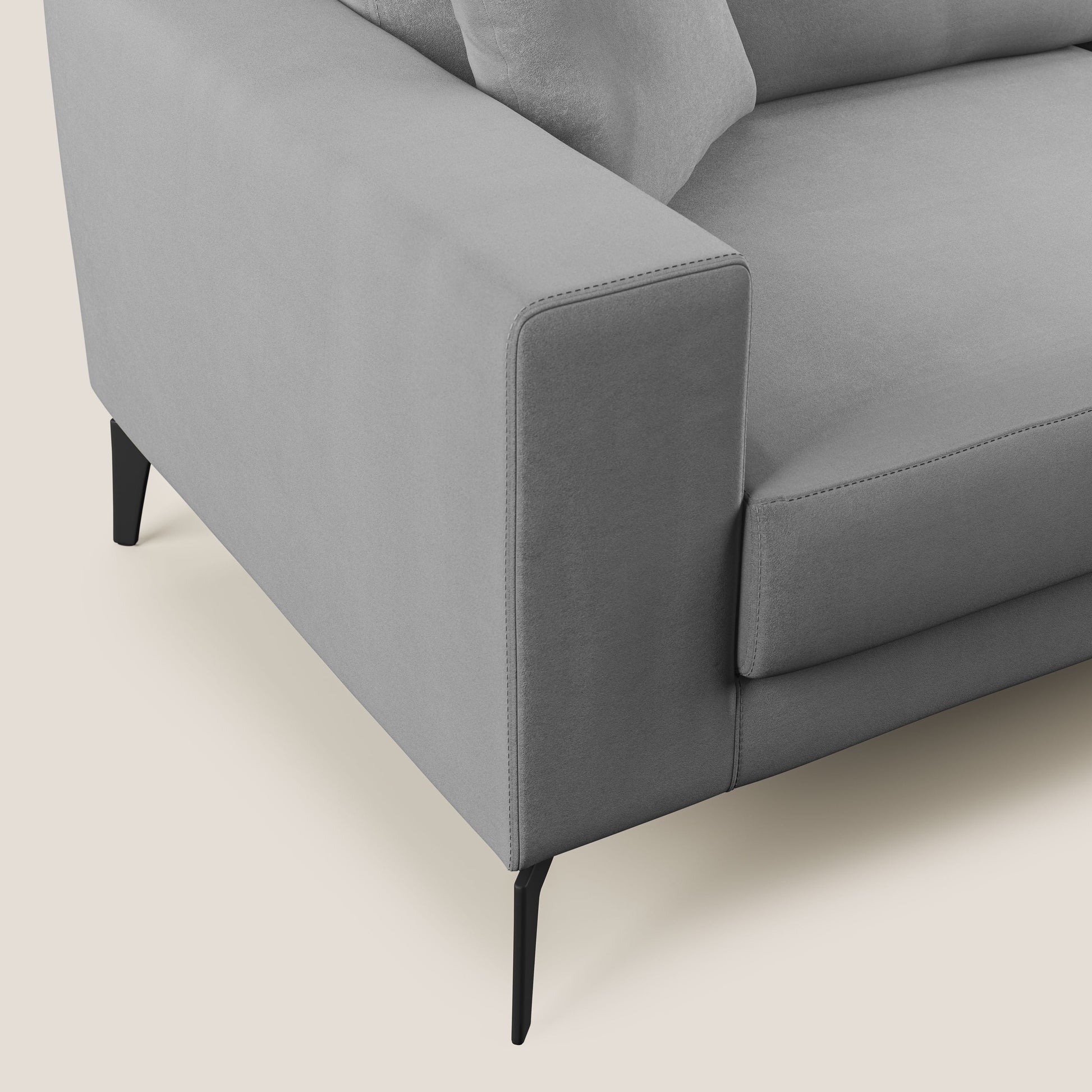 Divano 2 Posti 166x95x91 cm in Tessuto Grigio