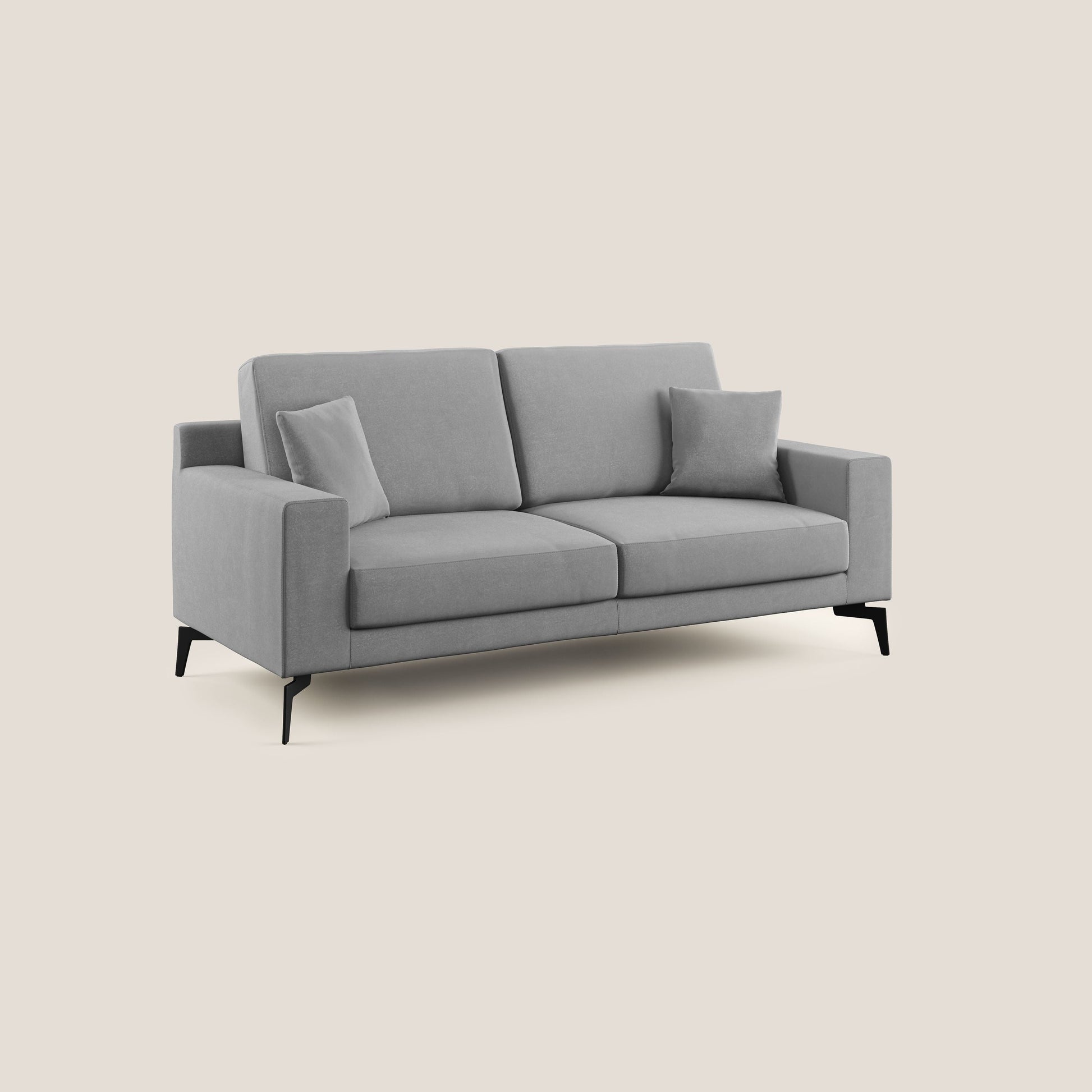 Divano 2 Posti 166x95x91 cm in Tessuto Grigio