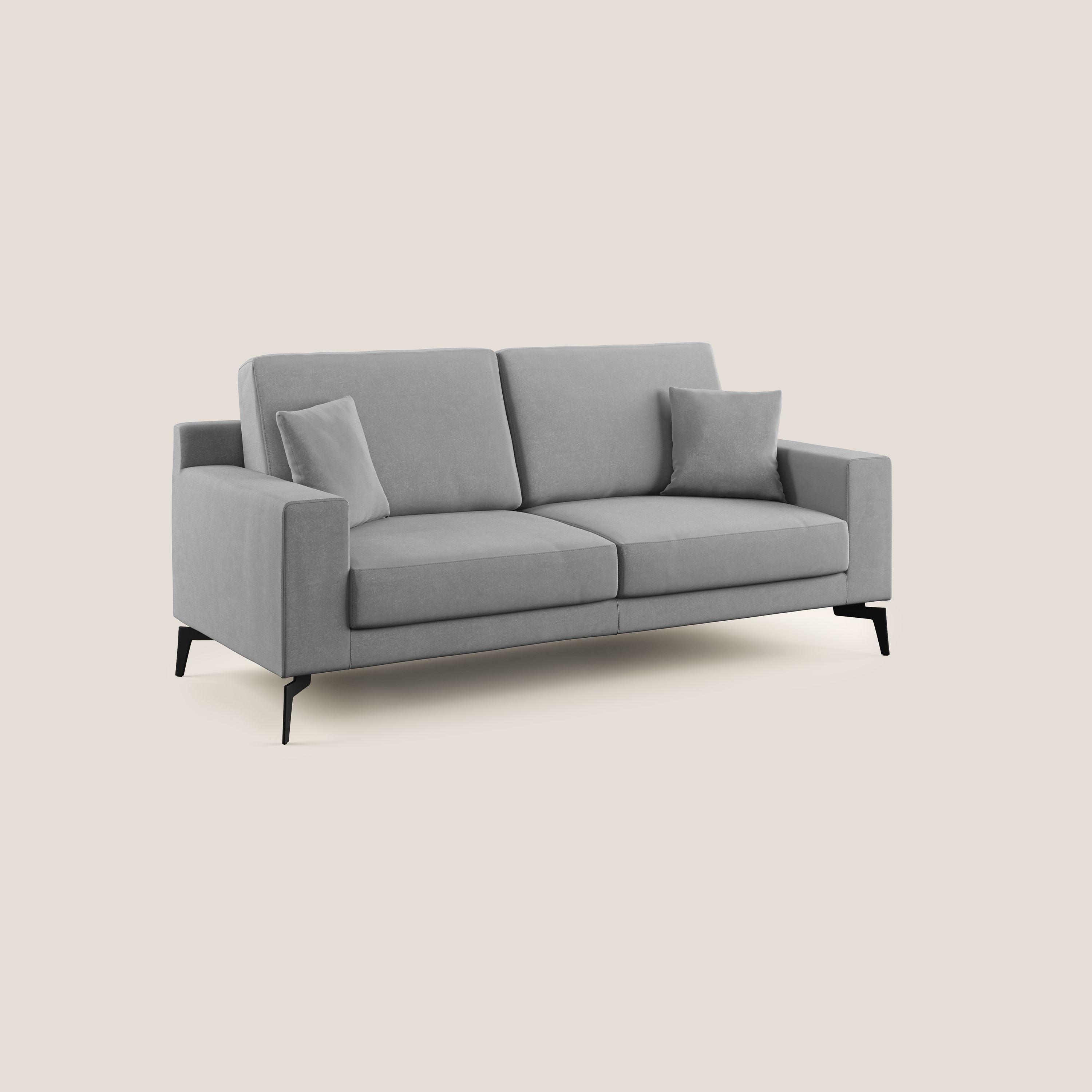 Divano 2 Posti 166x95x91 cm in Tessuto Grigio