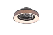 Ventilatore / Plafoniera LED con telecomando Digione grigio