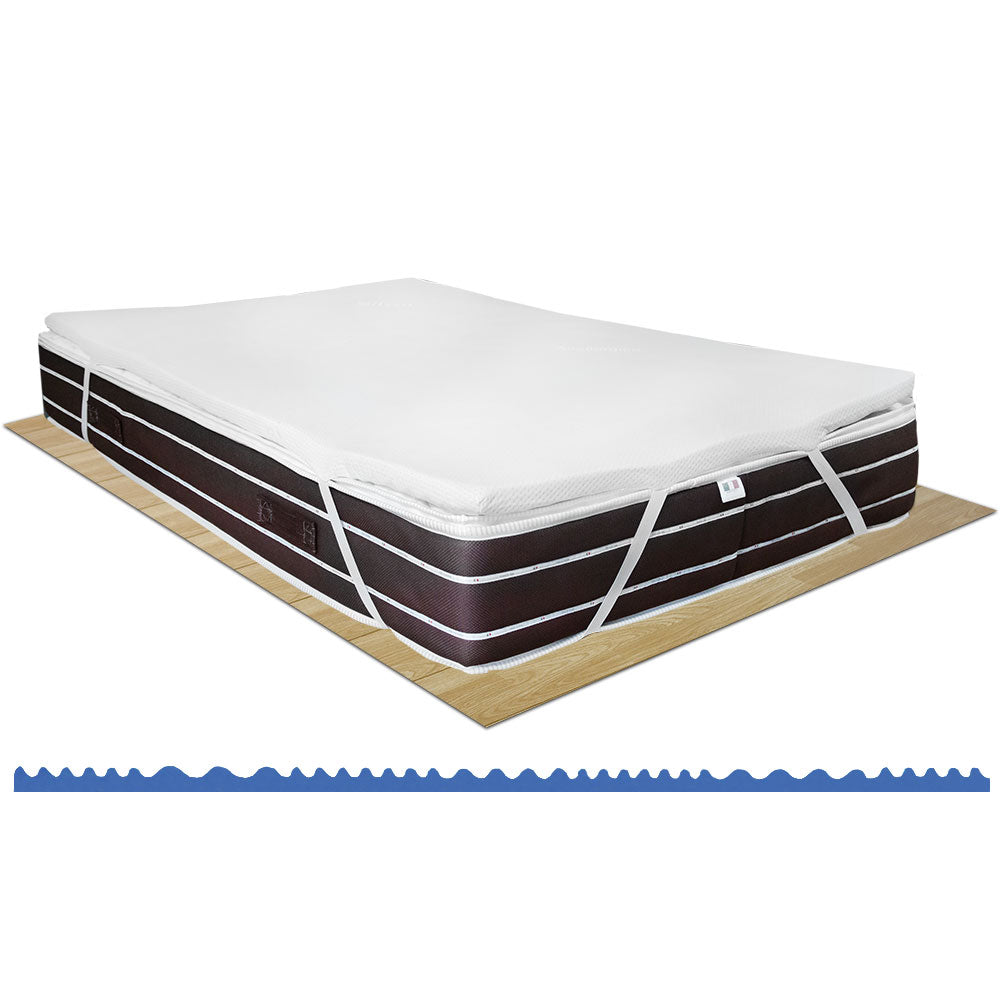 Topper memory fresh rinfrescante multionda per materasso piazza e mezza 120x190, sfoderabile - Comprarredo