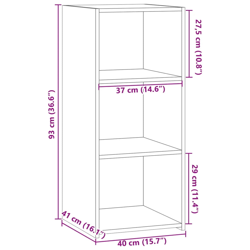 Credenza Bianca 40x41x93 cm in Legno Multistrato 846348