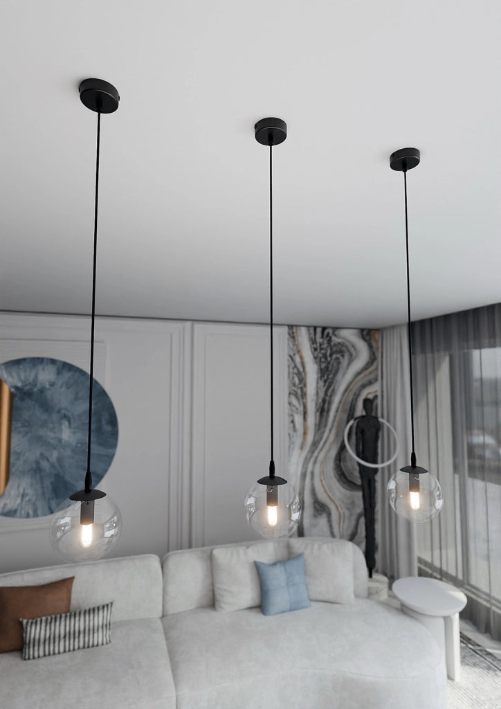 Lampada a sospensione Emibig Cosmo E14 vetro trasparente