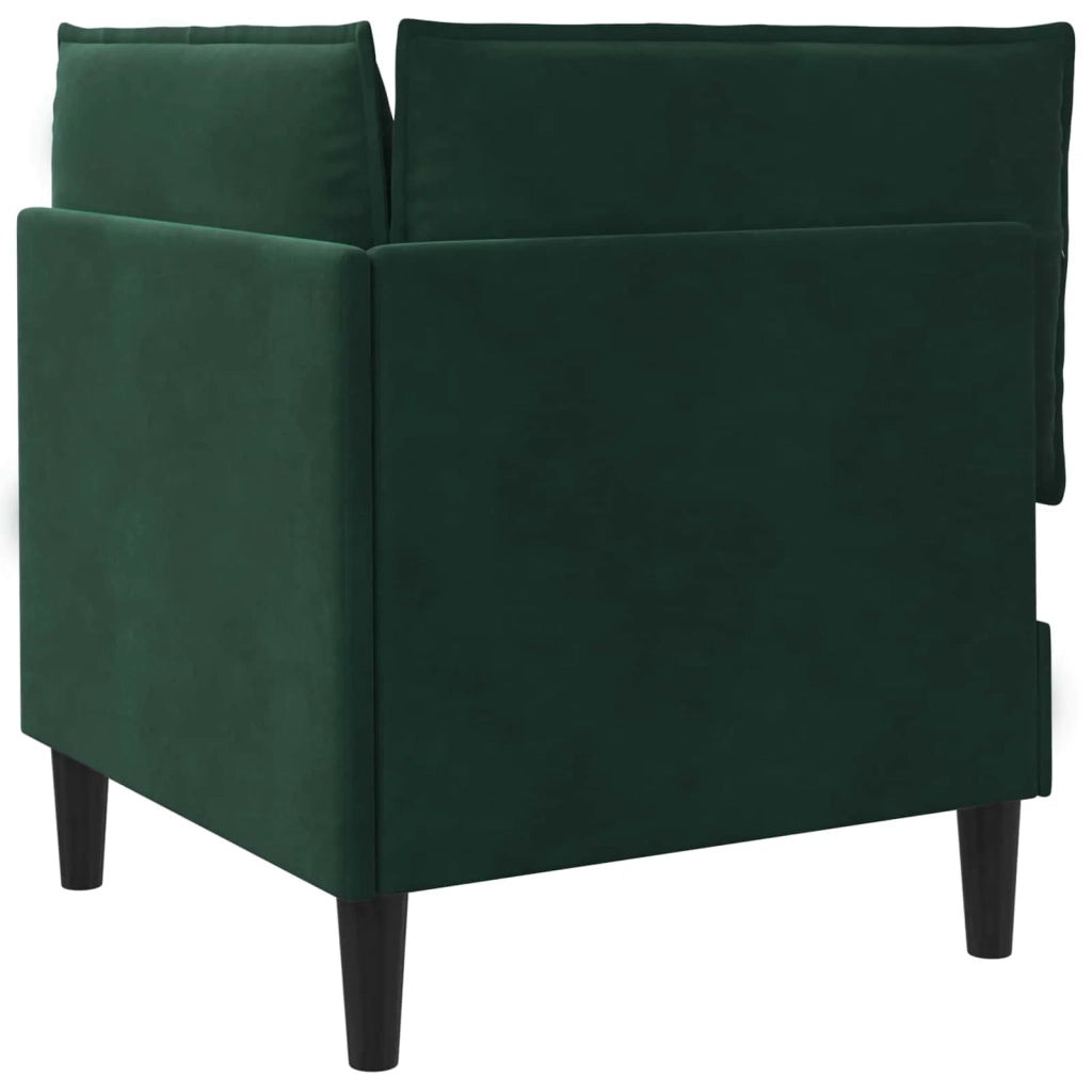 Divano con Stoccaggio Verde Scuro Velluto 42027079