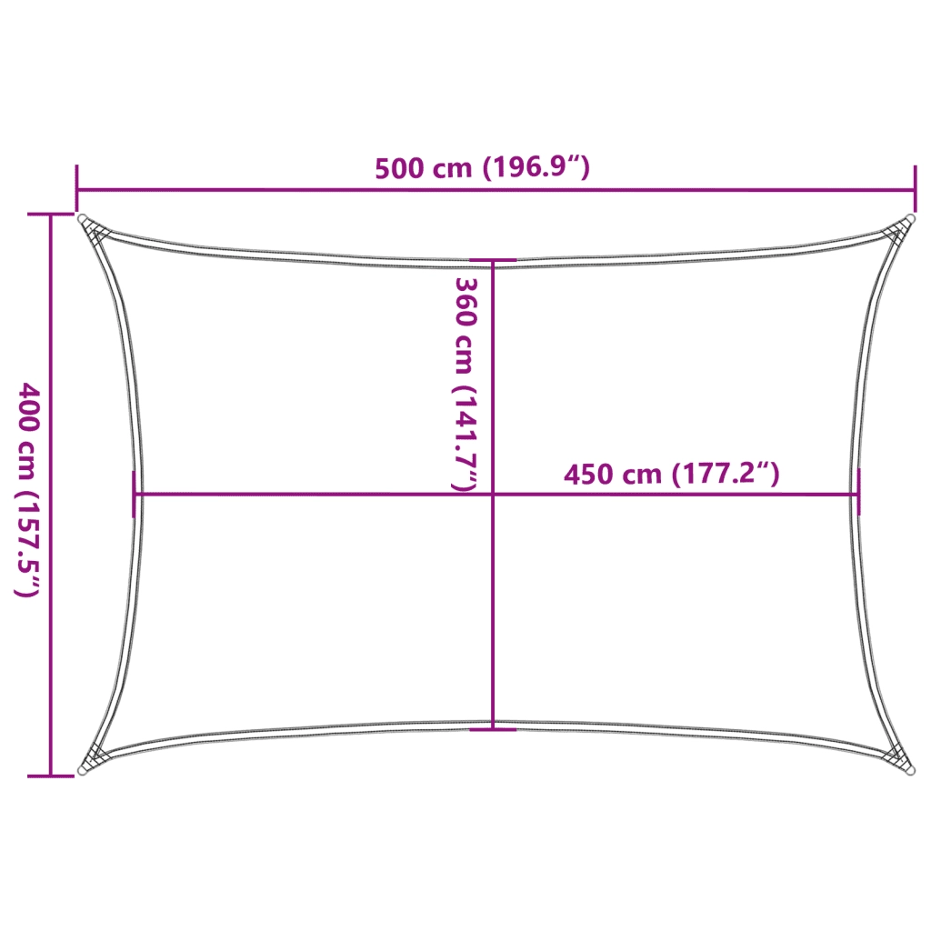 Vela Parasole 160 g/m² Verde Chiaro 4x5 m in HDPE 311298