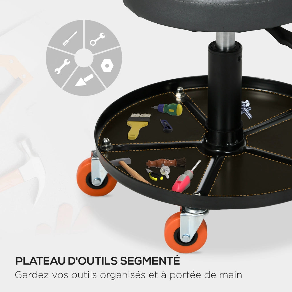 Sgabello Pivotante Regolabile ¨C Minimal ¨C Nero 100kg