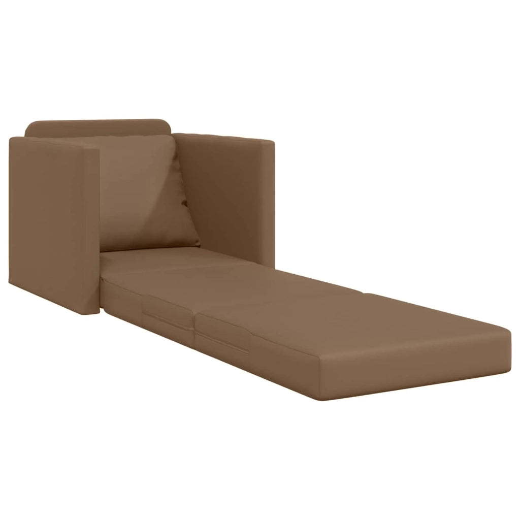 Divano letto | Sof¨¤ letto | Letto singolo 60cm Cappuccino Pelle Artificiale