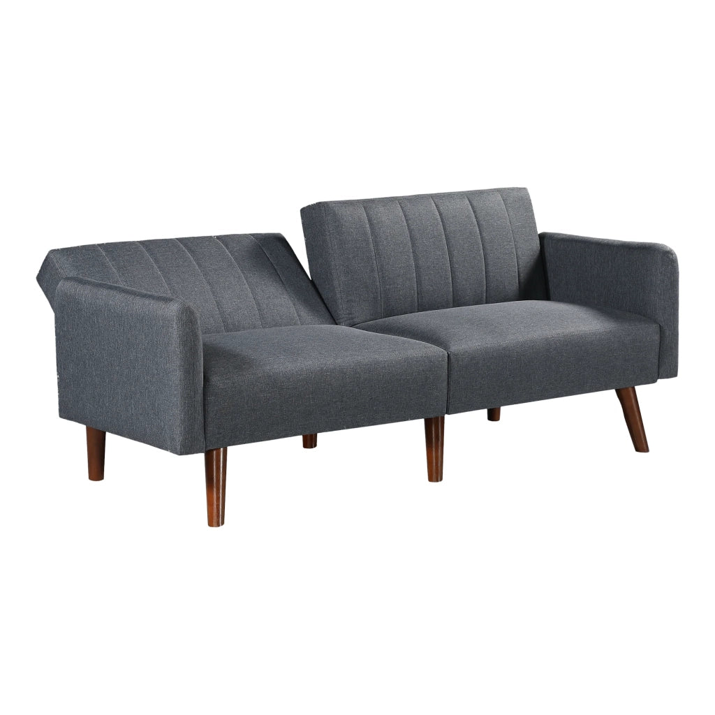 Divano/poltrona trasformabile a 2 posti 175 x 70 x 72 cm grigio 03_0009125