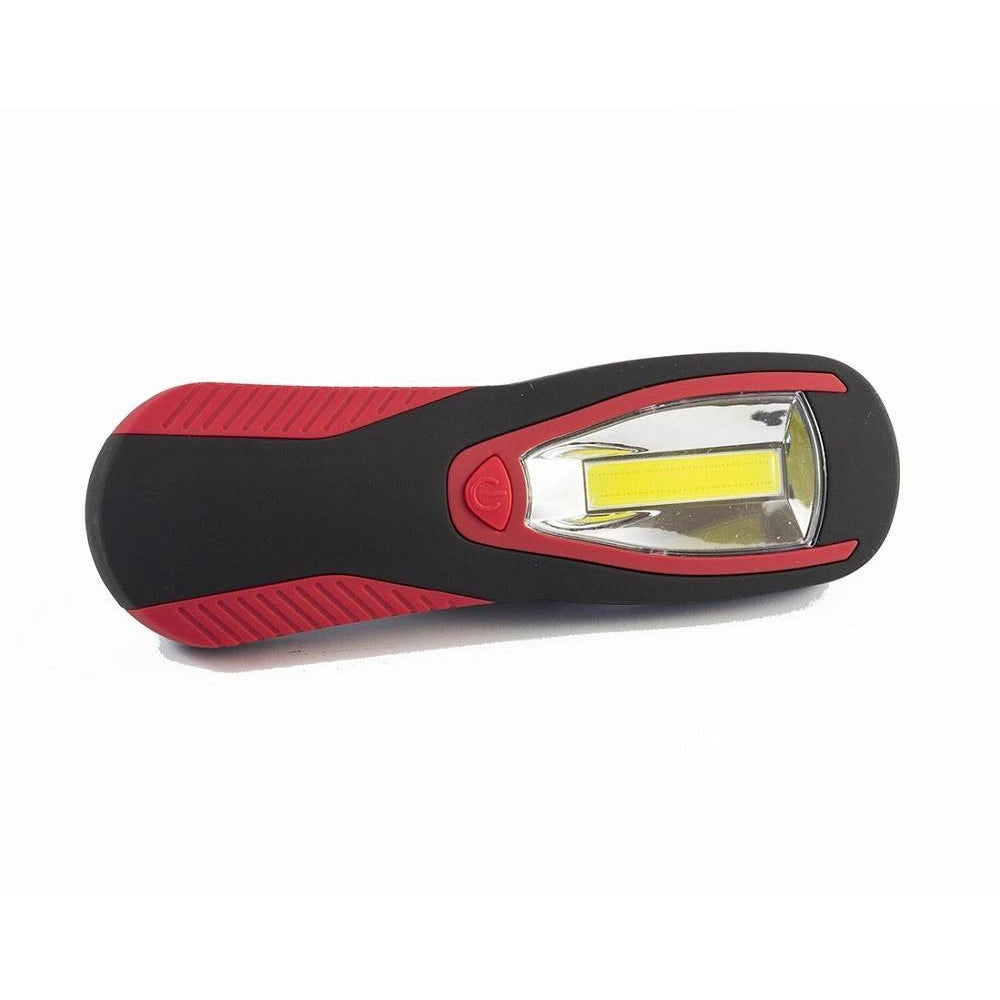 Trade Shop - Torcia Lampada Portatile A Led Cob Striscia Led Cob Calamitata Con Gancio 3 Watt -